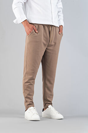 Erkek Pantolon Beli Lastikli  Slim Fit Esnek Likralı Basic Pamuklu Jogger