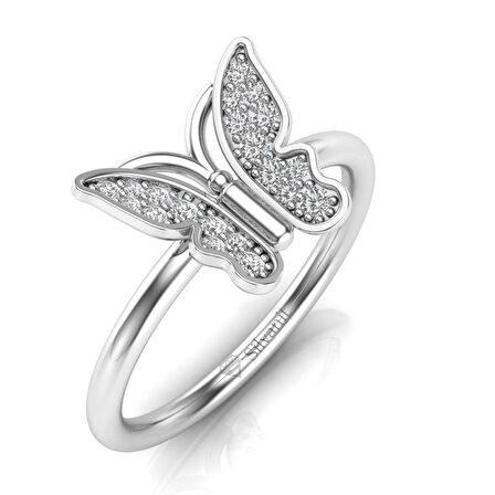 0,15 Karat Pırlanta Kelebek Yüzük
