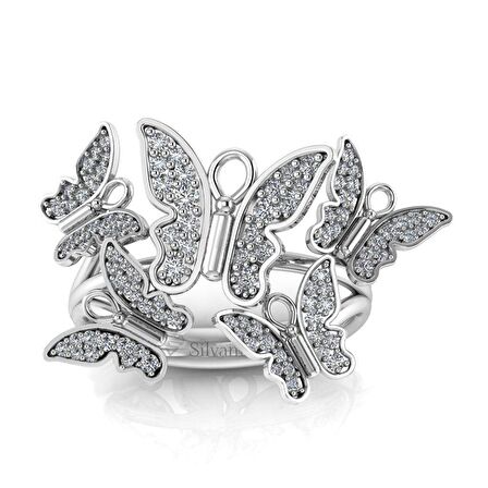 0,40 Karat Pırlanta Kelebek Yüzük