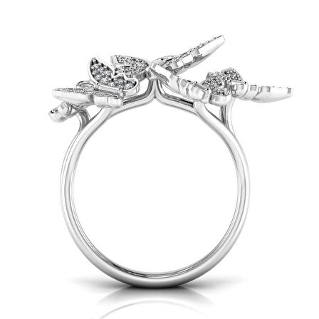 0,40 Karat Pırlanta Kelebek Yüzük