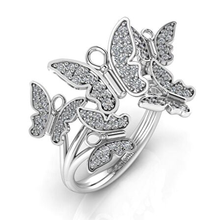 0,40 Karat Pırlanta Kelebek Yüzük