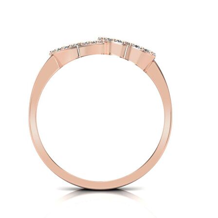 0,15 Karat Pırlanta Kalp Yüzük