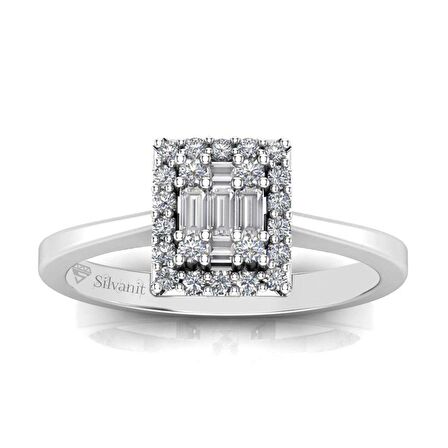 0,25 Karat Pırlantalı Baget Yüzük