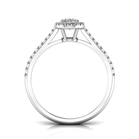0,60 Karat F Renk Uluslararası Sertifikalı  Pırlanta Oval Yüzük