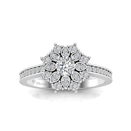 0,40 Karat Pırlantalı Tasarım Star Yüzük