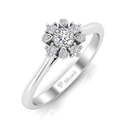 0,25 Karat Pırlanta Fantezi Star Yüzük