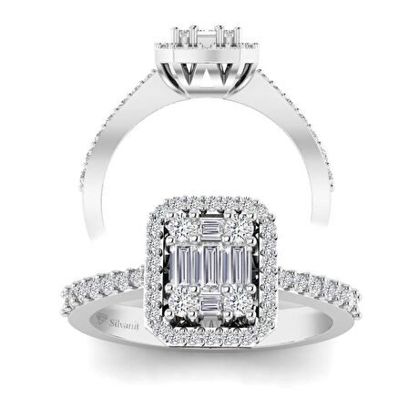 Baget Pırlanta Tasarım Yüzük