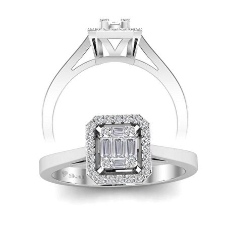 Baget Pırlanta Tasarım Yüzük