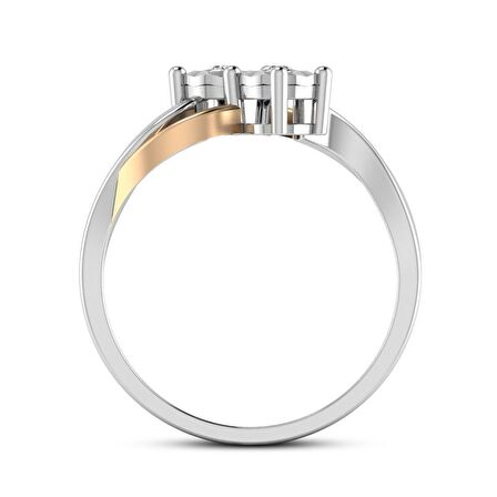 Pırlanta Çift Taşlı Yüzük