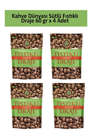 Kahve Dünyası Fıstıklı Sütlü Draje 60 gr x 4 Adet