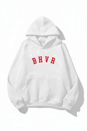 Unisex Yumuşak Dokulu WRST Style Baskılı Tasarım Oversize 3 İplik Hoodie Sweatshirt
