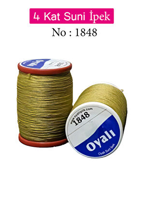 Oyalı 4 Kat Suni İpek İplik İğne Oyası Boncuk İpi Tığ Oyası No:1848
