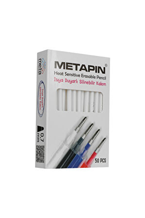Metapin Isı ile Silinebilen Uçan Refill Kalem İçi Beyaz (0.7 mm) - 50 Adet