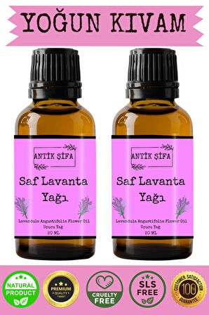 Lavanta Yağı - 2 X 20 ml (%100 SAF SEYRELTİLMEMİŞ LAVANTA UÇUCU YAĞI)