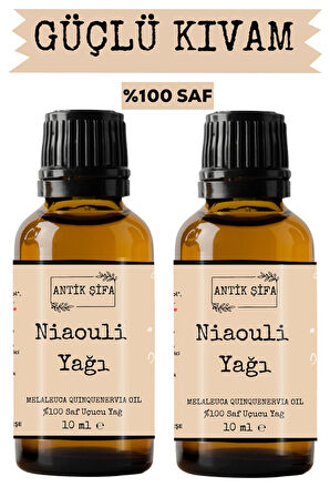 (2X10ML)- %100 Saf Seyreltilmemiş Niaouli Uçucu Yağı