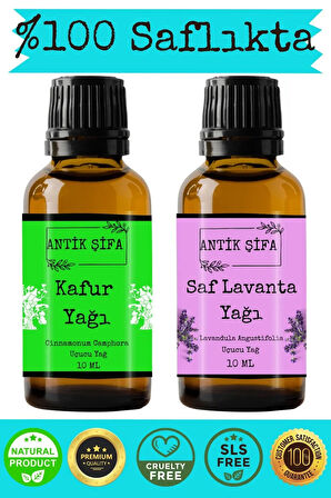 Kafur Yağı Ve Lavanta Yağı (10ML 10ML)-%100 Saf Uçucu Yağlar