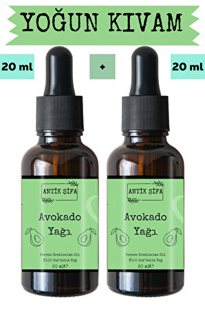 Avokado Yağı (2 X 20 ML) - %100 Seyreltilmemiş, Doğal Avokado Sabit Yağ