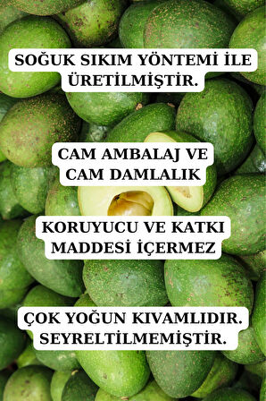 Avokado Yağı (3 X 20 ML)- %100 Seyreltilmemiş, Doğal Avokado Taşıyıcı Yağ