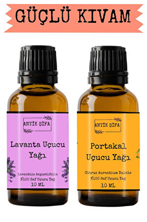 Portakal Yağı Ve Lavanta Yağı (10ML 10ML)- %100 Saf Doğal Uçucu Yağlar