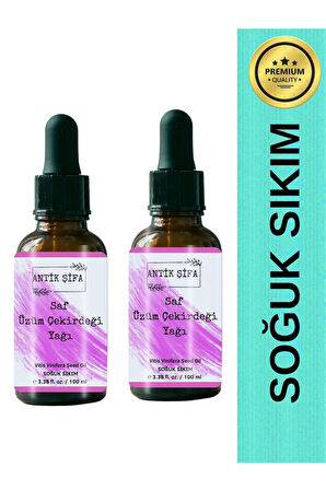 Soğuk Sıkım Üzüm Çekirdeği Yağı - (2 X 100ML)