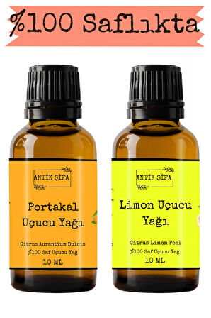 Portakal Yağı Ve Limon Yağı - 10 ml 10 ml (%100 SEYRELTİLMEMİŞ, DOĞAL)