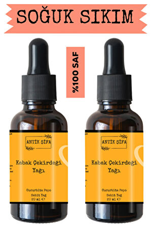%100 Saf Kabak Çekirdeği Yağı - (20ml + 20 ml)
