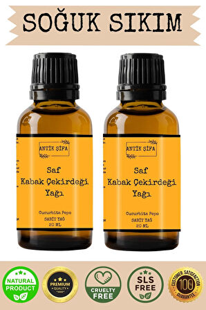 %100 Saf Kabak Çekirdeği Yağı - (20ml + 20 ml)