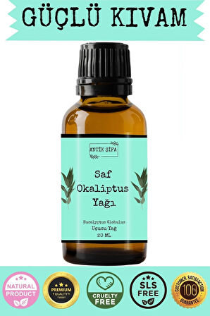 %100 Saf Okaliptus Uçucu Yağı - 20 Ml (seyreltilmemiş)