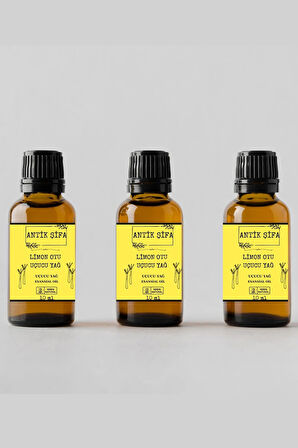 %100 Saf Limon Otu Uçucu Yağı - (3 X 10 ML)