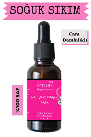 Nar Çekirdeği Yağı (20 ML) -%100 Seyreltilmemiş, Doğal Soğuk Sıkım Nar Yağı