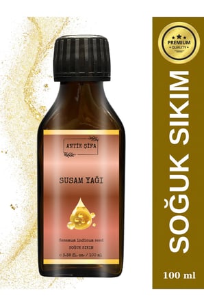 Susam yağı ve Bamya Tohumu Yağı (100+100 ml) - Doğal Saf Seyreltilmemiş Soğuk Sıkım Susam Yağ