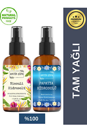 Nioli Suyu +Papatya Hidrosolü (100+ 100 ml)- %100 Saf Doğal Hidrosol Seti
