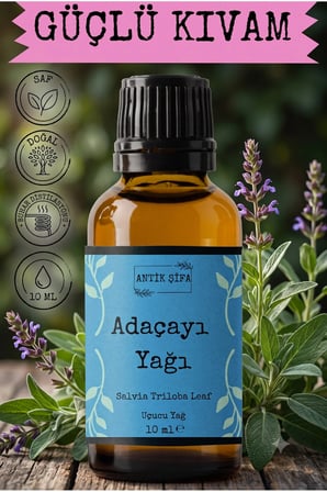 %100 Adaçayı Yağı - 10 ml Saf Ada çayı uçucu yağı doğal