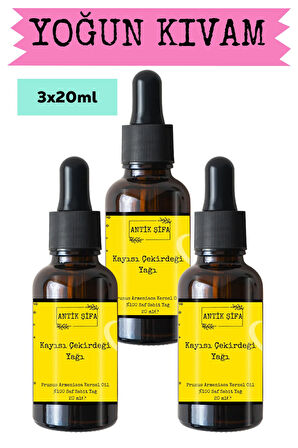 %100 Saf Kayısı Çekirdeği Yağı - (3 X 20 ML)