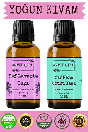 Lavanta Yağı Ve Nane Yağı (10ML 10ML) -%100 Saf Uçucu Yağlar