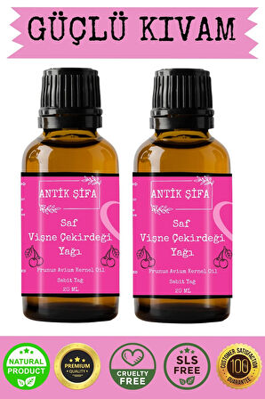 %100 Saf Vişne Çekirdeği Yağı - (2 X20 Ml)