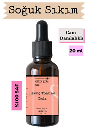 Havuç Tohumu Yağı 20 ml - %100 Soğuk Sıkım Saf Havuç Yağı