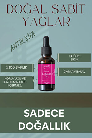 İncir Çekirdeği Yağı 20ml - %100 Doğal Soğuk Sıkım Saf incir çekirdeği yağı