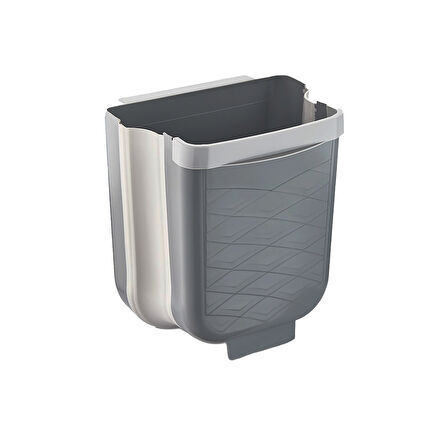 GRİ KATLANABİLİR MUTFAK ÇÖP KOVASI 6LT 