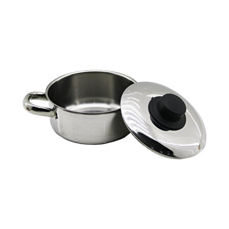 14CM   METAL KAPAK   MİNİ  ÇELİK TENCERE 