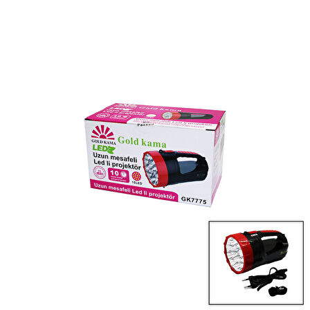 15 LED  FİŞ ŞARJLI EL FENERİ ROJEKTÖR GK-7775 