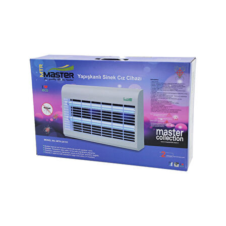 2 LEDLİ SİNEK ÖLDÜRÜCÜ CIZ CİHAZI 30WYAPIŞKANLI 47.5X9X5X29CM100M2 ETKİNLİK ALANI MTR-2X15Y 