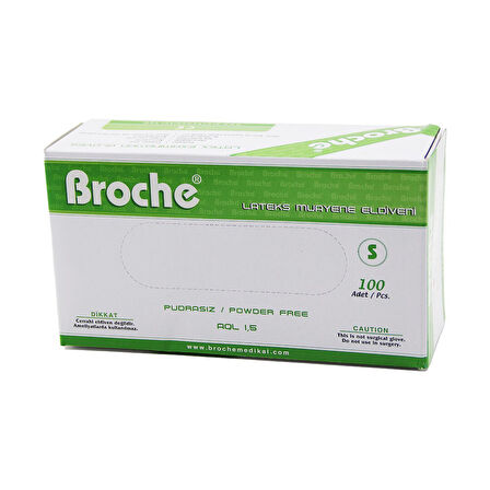 BROCHE  S  PUDRASIZ MUAYENE ELDİVENİ 100LÜ 