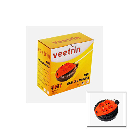 3MT MİNİ MAKARALI UZATMA KABLO 3X1.5MM (4490)