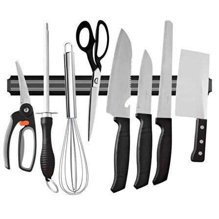 Mıknatıslı Paslanmaz Duvar Bıçak Askısı Standı 55 Cm Aparat 