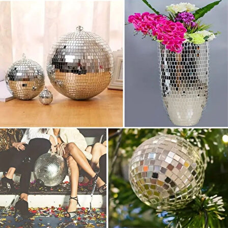 1 Metre Uzunluğunda Gümüş Renk Aynalı Mozaik Taşlı Dekor Bandı 4 cm x 1 mt 