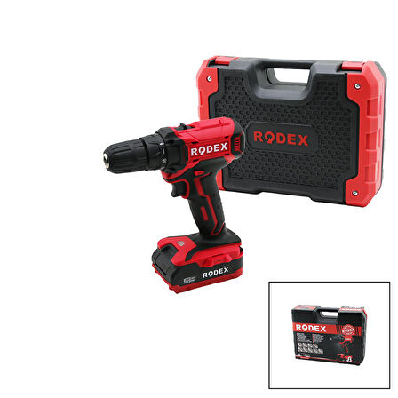 2 KADEME HIZ-VİTESLİ ŞARJLI=ÇİFT BATARYA19PCS UÇLUMATKAP 0-350 / 0-1350 RPM 16.8V / 2.0A LI-ION  RDX-3365 (4490)