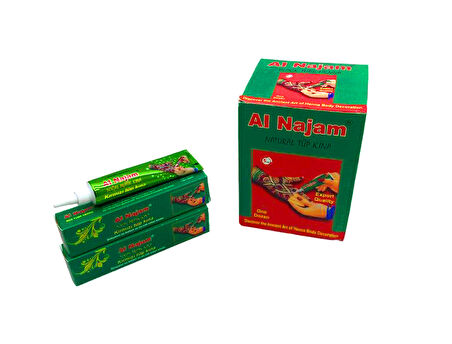 12 ADET AL NAJAM KIRMIZI TÜP KINA 30GR (4490)