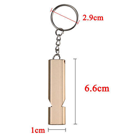 S.O.S Acil İmdat Düdüğü Alüminyum Islık Anahtarlık Kamp Yürüyüş Aksesuar Araçları (4490)