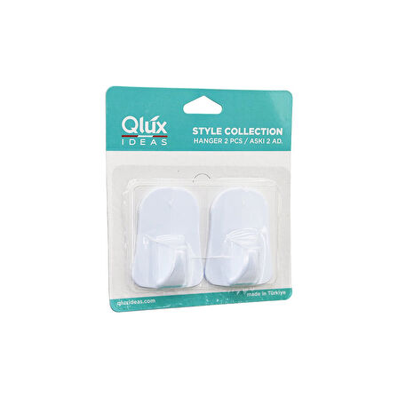 QLUX L-00735 2PCS OPAK BEYAZ PLASTİK ASKI (4490)